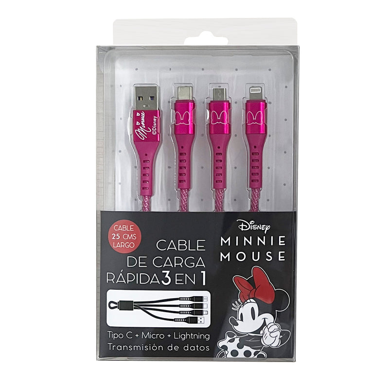 Cable Celular 3 en 1 Minnie