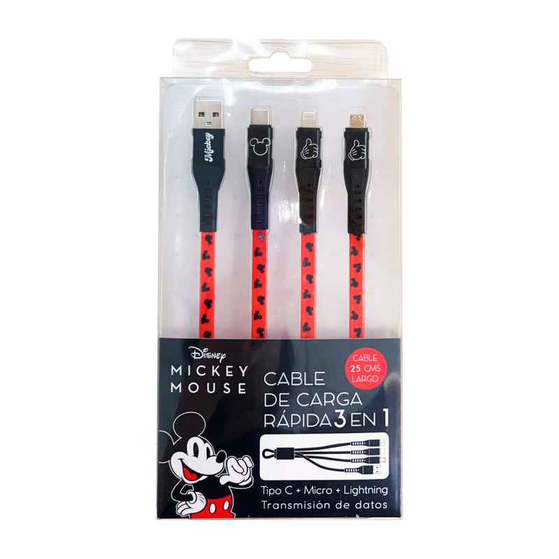 Cable Celular 3 en 1 Mickey
