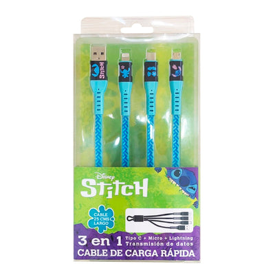 Cable Celular 3 en 1 Stitch