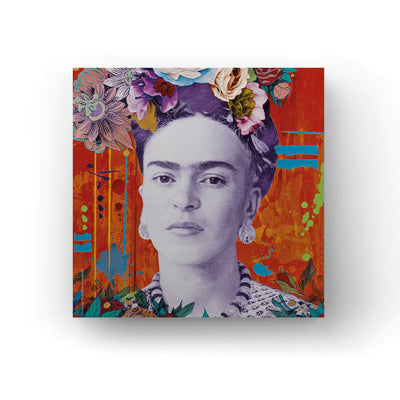 Pack 24 Unids Cuadros Canvas Frida Kahlo C 30x30 cms