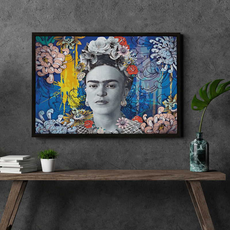 Pack 8 Unids Canvas con Marco Frida Kahlo A 80x60 cms