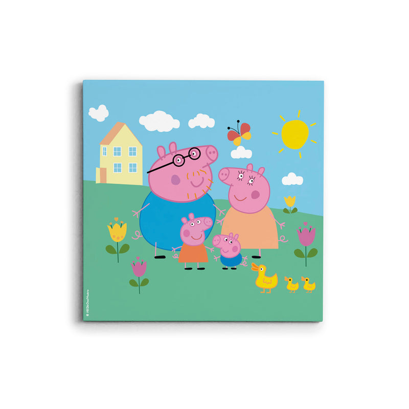 Pack 12 Unids Canvas Peppa Pig 4 30x30 cms