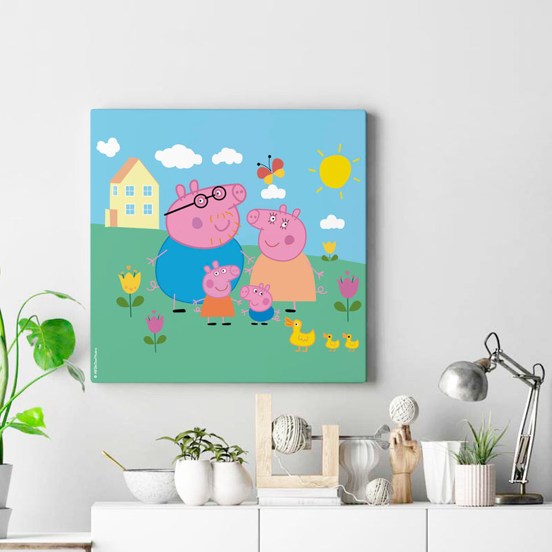 Pack 12 Unids Canvas Peppa Pig 4 30x30 cms