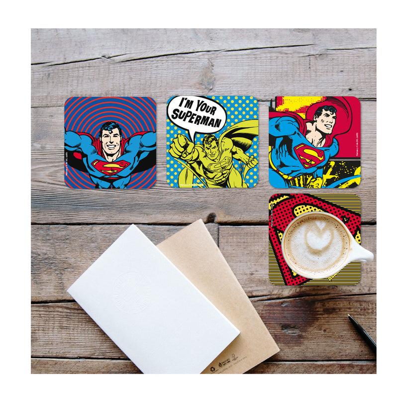 Set 4 Posavasos Superman