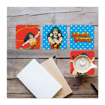 Set 4 Posavasos Mujer Maravilla
